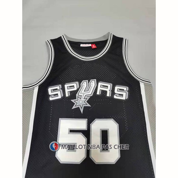 Maillot San Antonio Spurs David Robinson NO 50 Mitchell & Ness 1998-99 Noir